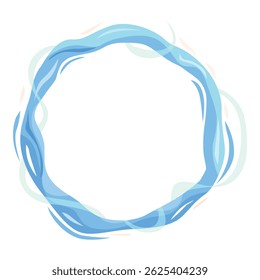 Blue water is flowing in a circular shape, creating an abstract frame with copy space - Powered by Shutterstock - Get 15% off with code: PIKWIZARD15