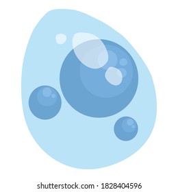 Blue water flu bacteria virus icon. Cartoon of blue water flu bacteria virus vector icon for web design isolated on white background