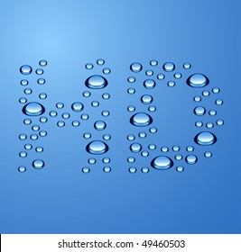 Agua azul HD. Ilustración vectorial.