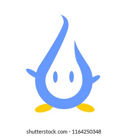 Blue Water Illustration Logo Icon