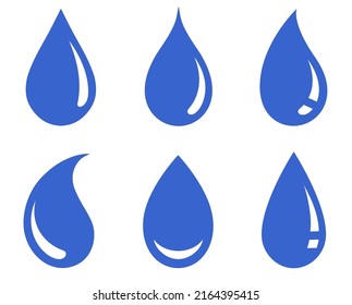 Blue water liquid droplets silhouette