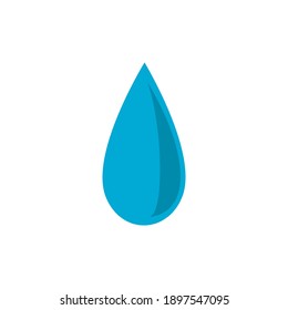 Blue water, liquid icon, simple vector