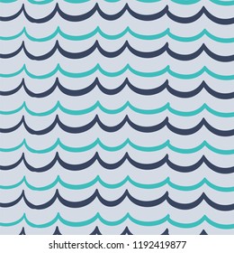 Blue water marine style pattern vector