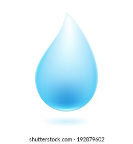Blue water or paint drop.