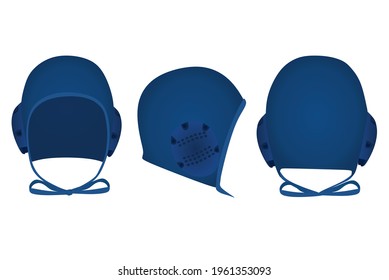 Blue water polo cap. vector