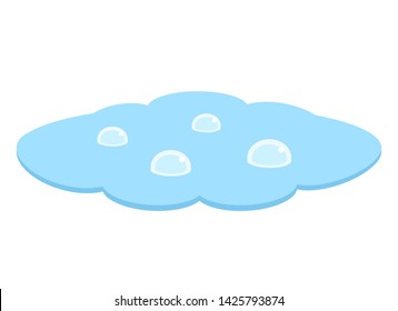 Blue water puddle vector icon isolated on white background