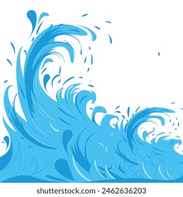  Blue Water Sea Waves vector Background blue ocean a blue wave with the word splash on it.