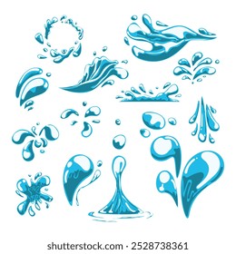 the blue water splash elements