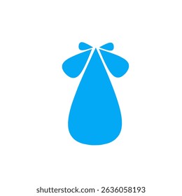 Vector azul del logotipo del chapoteo del agua con el fondo blanco
