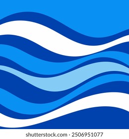 Ilustración vectorial azul del chapoteo del agua aislada en blanco