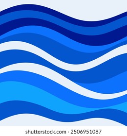 Blue water splash vector illustration isolated on white