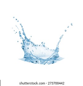 Blue water splash, vector illustration 