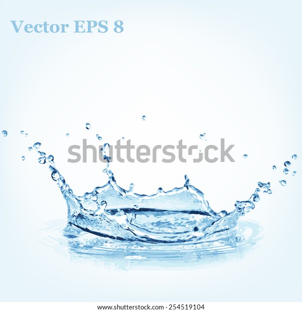 青い水しぶき ベクターイラストeps 8 のベクター画像素材 ロイヤリティフリー