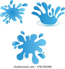 Blue water splash vector illustration.this is vector artwork that you can easily use anywhere.