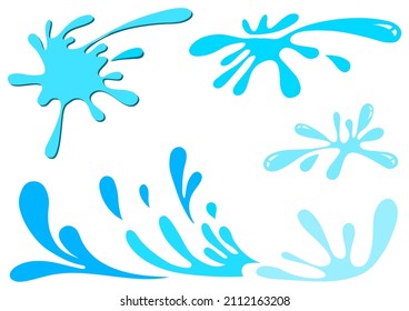 Blue water splash vector logo