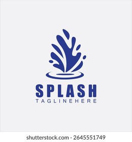 Blaues Wasser spritzen Vektor Logo Illustration Design