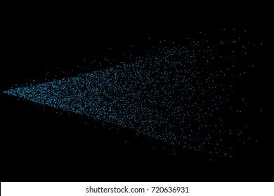  Blue water spray mist of atomizer. Vector cosmetic effect illustration.