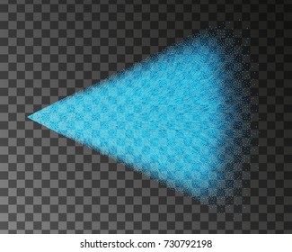  Blue water spray mist of atomizer. Vector cosmetic effect illustration.