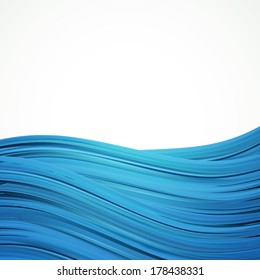 Blue water stripes background, vector illustration