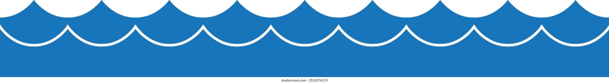 Blue water surface. Aqua waves sea flow