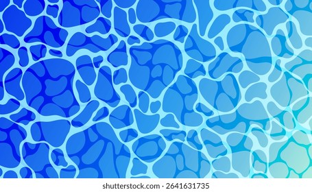 Blue water surface background. Summer sea waves abstract design with sun light reflection effect