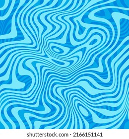 Blue Water Surface Seamless Pattern. Vector Sea Ripple. Abstract Distort Background with Waves. Swimming Pool Illustration