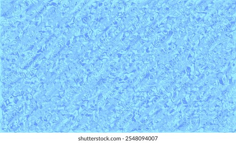 Blue water surface top view background. Liquid ripples pattern with glares. Sea, pool or ocean illustration. Cartoon vector illustration. 