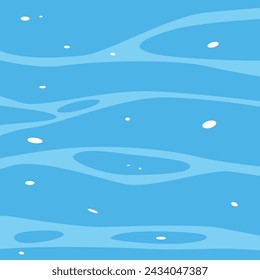 Blue water surface vector, flat water surface vector