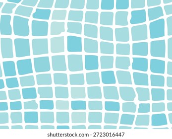 Patrón de fondo de la superficie de la piscina de agua azul. Plantilla de póster de piscina de verano. Piscina olas fondos abstractos. Fondo de textura de agua ondulada turquesa. Vector abstracto de la piscina de ondulación de agua azul brillante