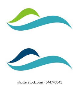 Blue Water Swoosh Logo Template Illustration Design. Vector EPS 10.