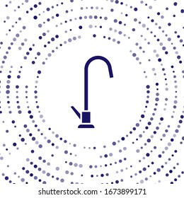 Blue Water tap icon isolated on white background. Abstract circle random dots. Vector Illustration