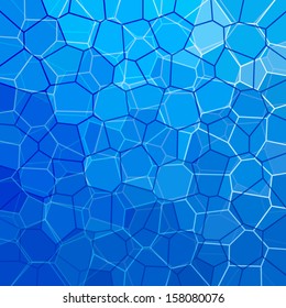 Blue water texture abstract background with polygon shapes. Empty template swatches square format. Vector illustration clip-art web design element 10 eps