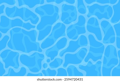 Blue water texture background.Summer pool, ocean, sea, marine abstract background.Vector graphic illustration.