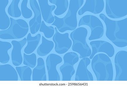 Blue water texture background.Summer pool, ocean, sea, marine surface abstract background.Vector graphic illustration.
