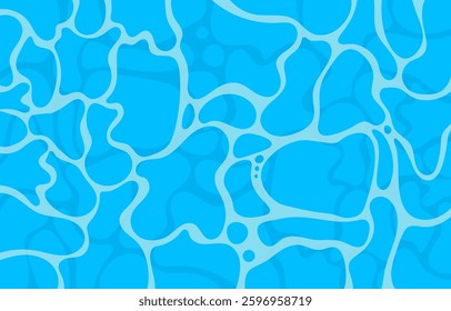 Blue water texture background.Summer, swimming pool, ocean, sea, marine abstract background.Vector graphic illustration.