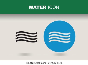 Blue Water Vector Icon Design