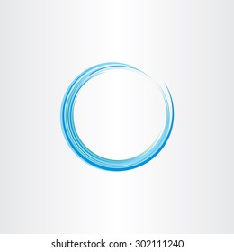 símbolo del vector de diseño de círculo de onda azul