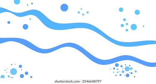 Blue Water Wave Design with Ocean Swirls and Liquid Patterns for Nature-Inspired Backdrops