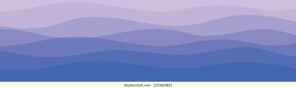 Blue water wave line deep sea background. Blue natural water ocean wave layer background. Vector illustration.