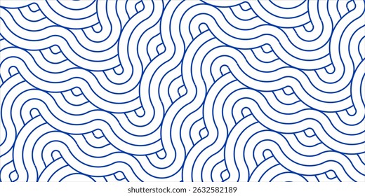 Blue water wave line pattern background. Vector illustration. Japanese style concept.