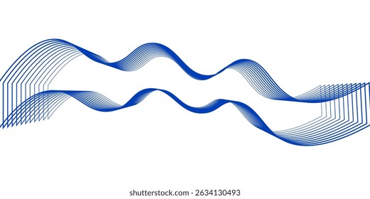 Blue water wave line pattern background. Vector illustration. Japanese style concept.