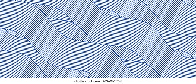 Blue water wave line pattern background. Vector illustration. Japanese style concept. vector eps 10