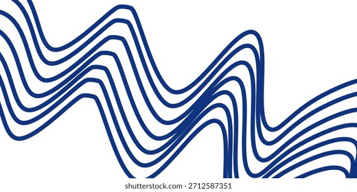 Fondo azul del patrón de línea de onda de agua. Ilustración vectorial. Concepto de estilo japonés.