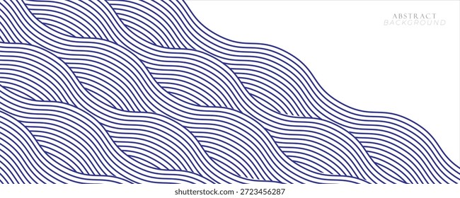 Fundo de padrão de linha de onda azul. Ilustração vetorial. Estilo japonês concept.EPS10