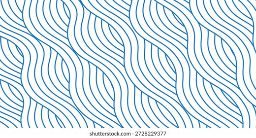 Blue Water wave line pattern background. Traditional Japanese style concept.Vector illustration.Blue Water wave line pattern background. EPS 10