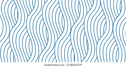 Fundo de padrão de linha de onda de água azul. Estilo japonês tradicional concept.Vetor illustration.Blue Water padrão de linha de onda. EPS 10