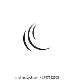 Blue water wave logo, vector icon illustration