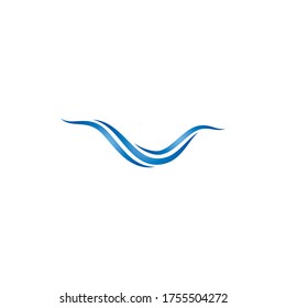blue Water Wave nature Logo Template. vector Icon illustration design