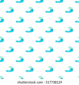 Blue water wave pattern. Cartoon illustration of blue water wave vector pattern for web