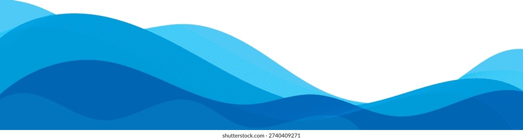 Blue Water Waves Abstract Web Banner